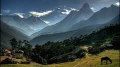 Mountains Landscapes Tengboche Himalaya