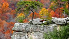 Mountains Landscapes Trees autumn
