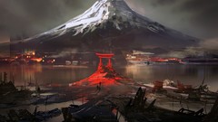 Mountains mount fuji artwork