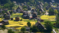 Mountains old town The shirakawa shirakawabs