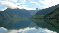 Mountains reflected water Landscapes