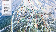 Mountains ski Maps drawings