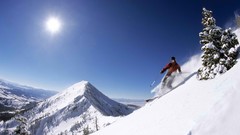 Mountains Skiing