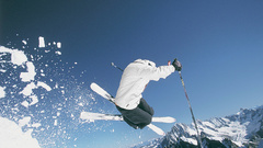 Mountains snow Skiing nature