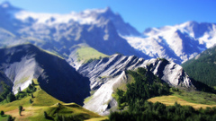 Mountains tilt-shift