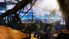 Mountains Trees roots