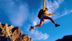 Mountains Utah Split jumping