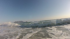 Mountains waves gopro wide-angle cargo ships Table Mountain