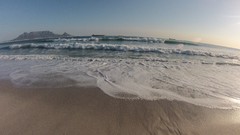 Mountains waves gopro wide-angle cargo ships Table Mountain