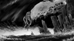 Mouth cthulu Kraken squid