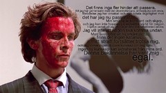 Movies blood American Psycho faces suit Christian Bale Swedish 