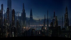 Movies Coruscant star wars cityscape futuristic city