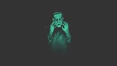 Movies gray background Monsters screw Frankenstein