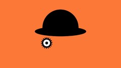 Movies hats A Clockwork Orange orange background