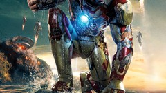 Movies Iron Man glowing robert downey jr iron man 3 movie 
