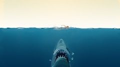 Movies Jaws minimalistic digital art movie posters Steven 