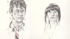 Movies Men woman white background joseph gordon-levitt zooey 