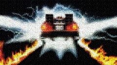 Movies mosaic cars Time Machine Back to the Future vehicles 