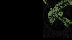 Movies predator black background science fiction fan art alien 