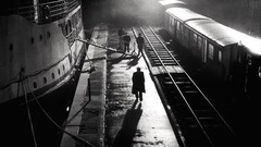 Movies ships grayscale trains harbours Béla Tarr The Man from 