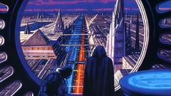 Movies star wars Darth Vader science fiction cityscapes 
