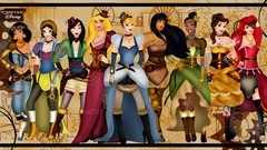 Movies steampunk Mulan Princess Aladdin Cinderella Pocahontas 