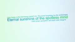 Movies text Eternal Sunshine of the Spotless Mind colors poetry 