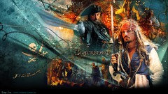 Movies text pirates Johnny Depp Pirates of the Caribbean grunge 