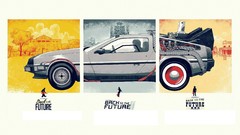 Movies Time Machine Back to the Future minimalistic delorean 