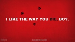 Movies Typography red background widescreen bullet holes Quotes 