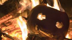 Mr pumpkin head flame