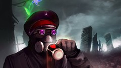 Mugs gas masks digital art romantically apocalyptic Vitaly S 