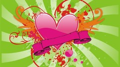 Multi colored heart love