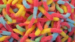Multicolor gummy worms Candies