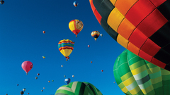 Multicolor hot air balloons