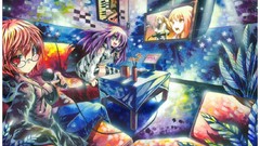 Multicolor karaoke meganekko artwork