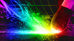 Multicolor match rainbows sparks