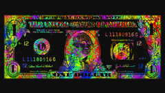 Multicolor Money psychedelic dollar