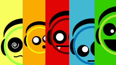 Multicolor panels emoticons