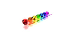 Multicolor rainbows emoticon Awesome