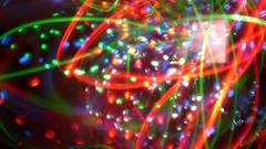 Multicolor rainbows light painting