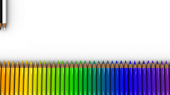 Multicolor rainbows Pencils