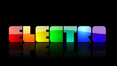 Multicolor Typography electro black