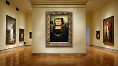 Museum paintings minecraft digital art Modern Art monalisa