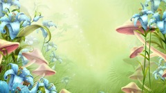 Mushrooms artwork Lilies