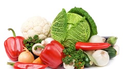 Mushrooms vegetables onions peppers cabbages chili peppers 