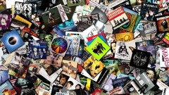 Music abstract vinyl disc vynil