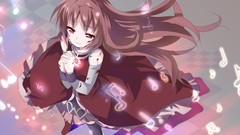 Music Anime red eyes anime girls mahou shoujo madoka magica 