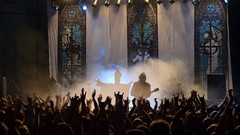 Music band lights smoke metal ghost concert psychedelic devil 