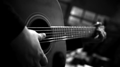 Music black and white guitars acoustic guitars